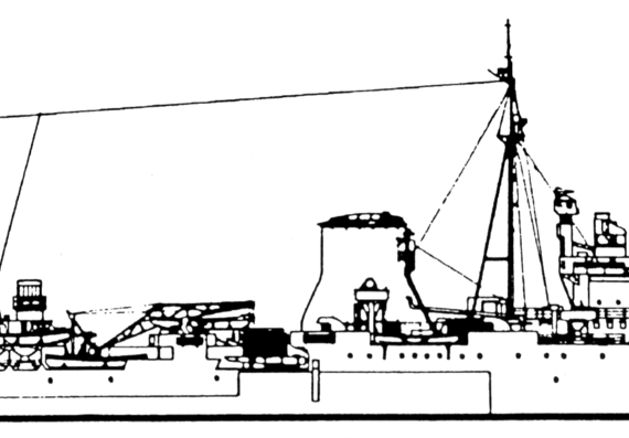 HMS Orion [Light Cruiser] (1943) - drawings, dimensions, pictures